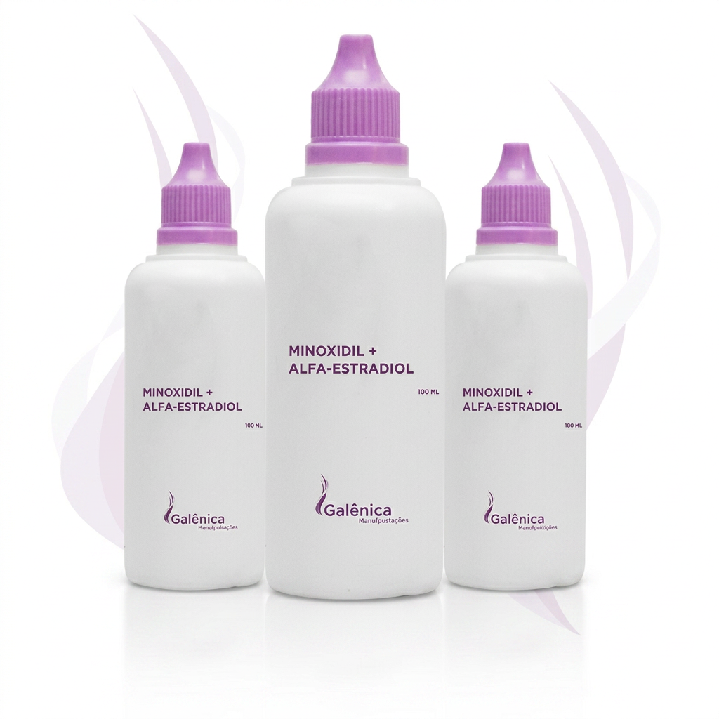 Kit 03 Minoxidil + Alfa-Estradiol 100mL